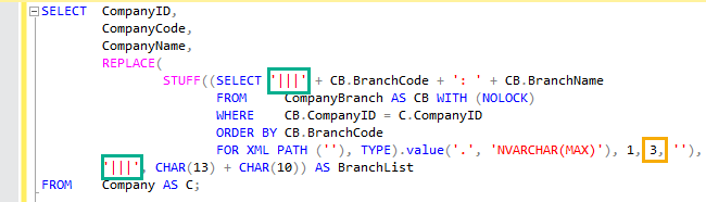 T-SQL - 文字列に改行を挿入する 6