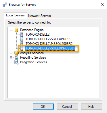 SQL Server Management Studio (SSMS) でデータベースに接続する 5