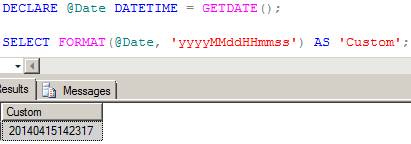 FORMAT を使った日付を文字列に変換するクエリー2
