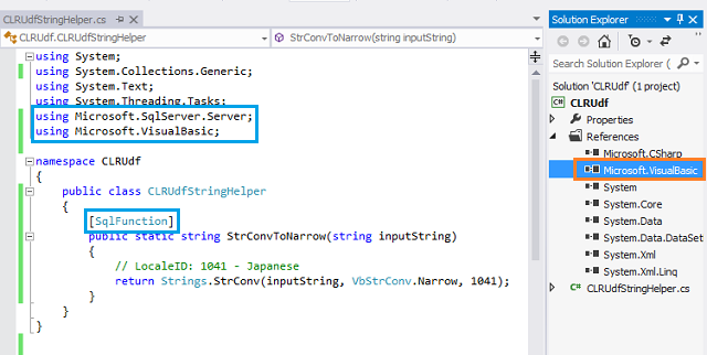 T-SQL: 全角を半角に変換する CLR 関数 3
