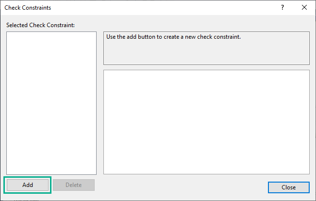 SQL Server Management Studio - CHECK 制約を作成する 4