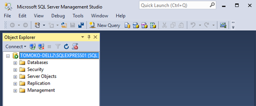 SQL Server Management Studio - データベースを作成する 1