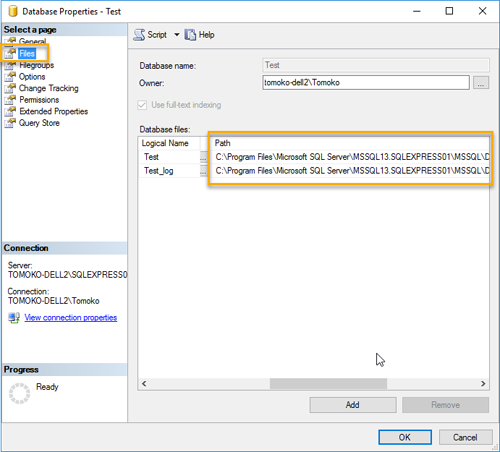 SQL Server Management Studio - データベースを作成する 6