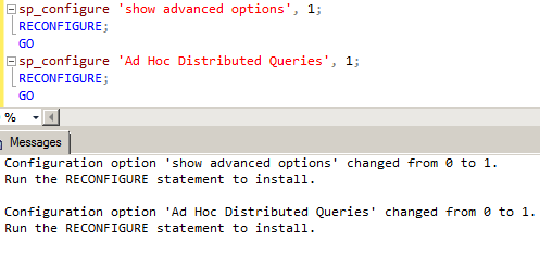 ストアドプロシージャの結果からテーブルを生成する 1