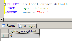 s_local_cursor_default の値を取得するクエリーの実行結果1