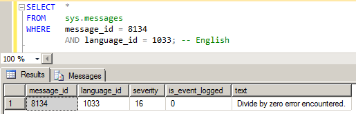 SQL Server のエラーメッセージ 3