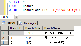 英数字以外が含まれている値を抽出する 2