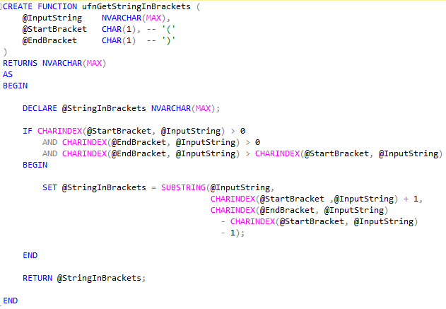 SQL で括弧内の文字列を取り出す 1