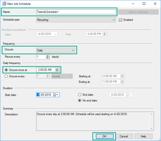 SQL Server - ジョブの作成とスケジュール設定方法 13