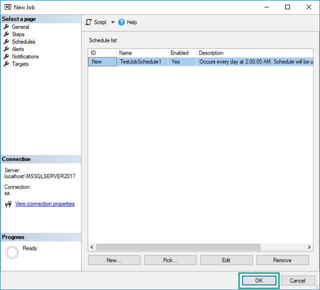 SQL Server - ジョブの作成とスケジュール設定方法 14