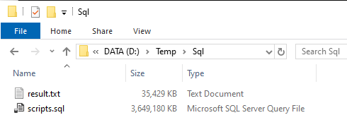 サイズの大きなスクリプトファイルを実行する方法 2