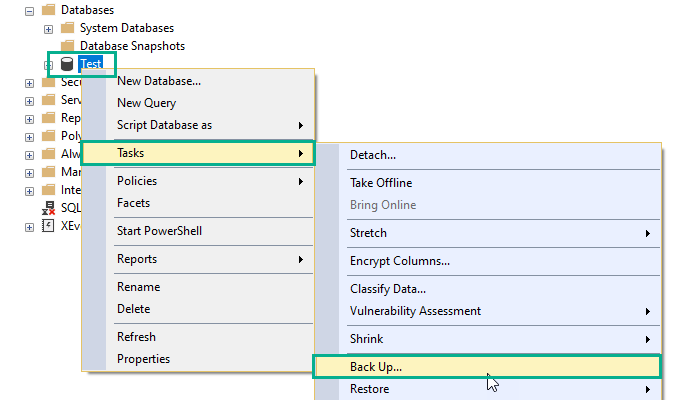 SSMS バックアップのスクリプトを生成する方法 1