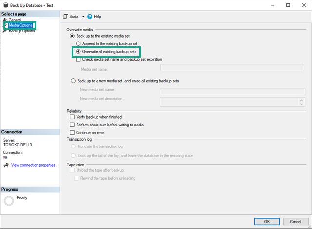 SSMS バックアップのスクリプトを生成する方法 3