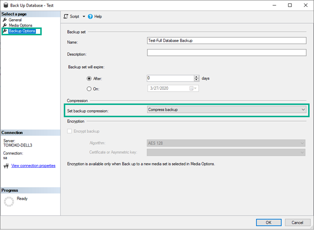 SSMS バックアップのスクリプトを生成する方法 4