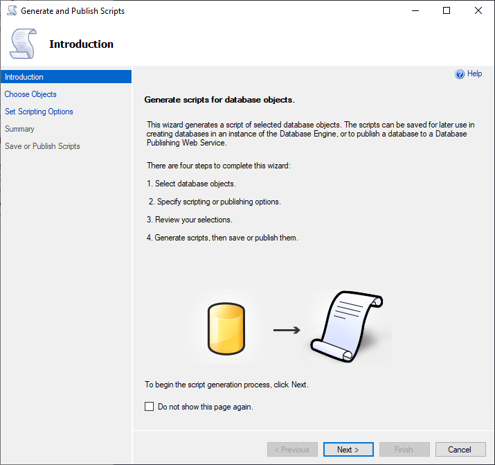 スクリプトを生成してテーブルのデータをコピーする方法 2