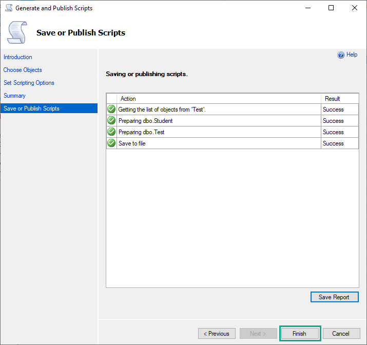 スクリプトを生成してテーブルのデータをコピーする方法 6