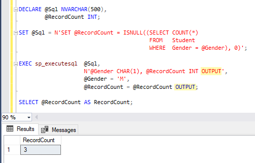 sp_executesql で OUTPUT パラメーターの値を取得する 2