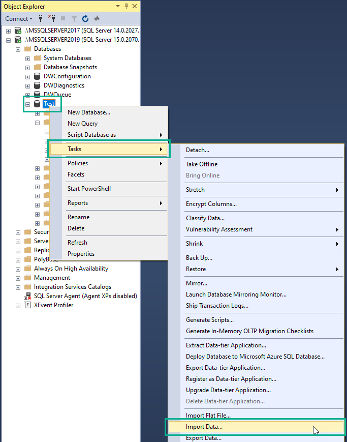 SQL Server Management Studio - Excel ファイルをインポートする 2