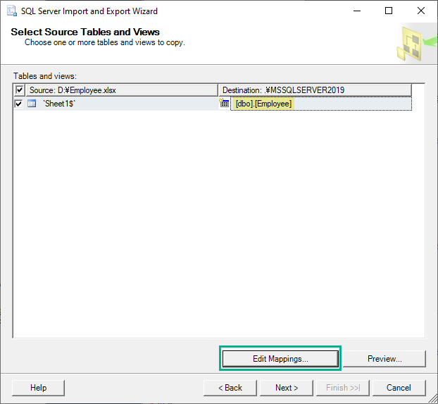SQL Server Management Studio - Excel ファイルをインポートする 7