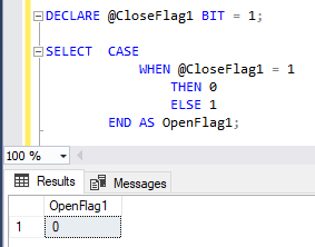 SQL Server - BIT の反転させた値を取得する方法 2