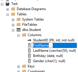 T-SQL でカラム名（列名）を変更する方法 2