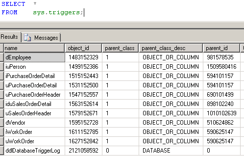 クエリーの実行結果1