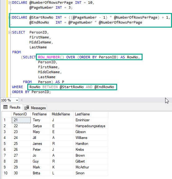 SQL Server でクエリー結果をページングする方法 3