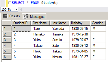 ユーザー定義テーブル型 1