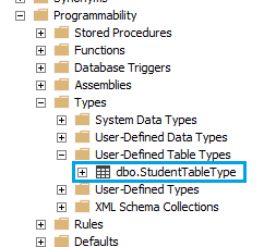ユーザー定義テーブル型 3