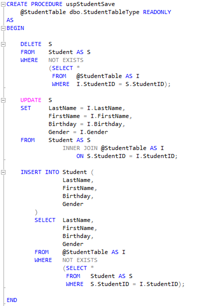 ユーザー定義テーブル型 4