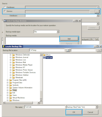 フル（完全）バックアップを違うデータベースにリストアする方法 3