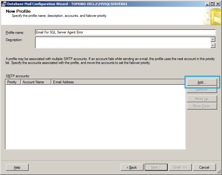 Database Mail の設定