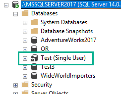 SINGLE_USER モードから MULTI_USER モードに戻す方法 1
