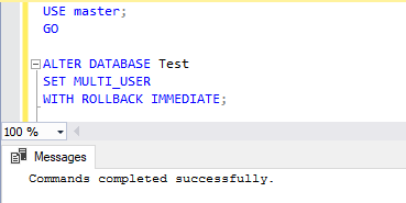 SINGLE_USER モードから MULTI_USER モードに戻す方法 6