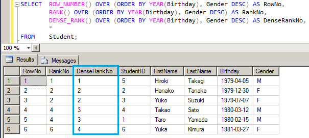 RANK ファンクション 3