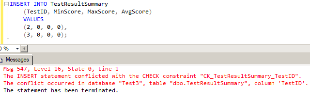 ユーザー定義関数を使った CHECK 制約を作成する 5