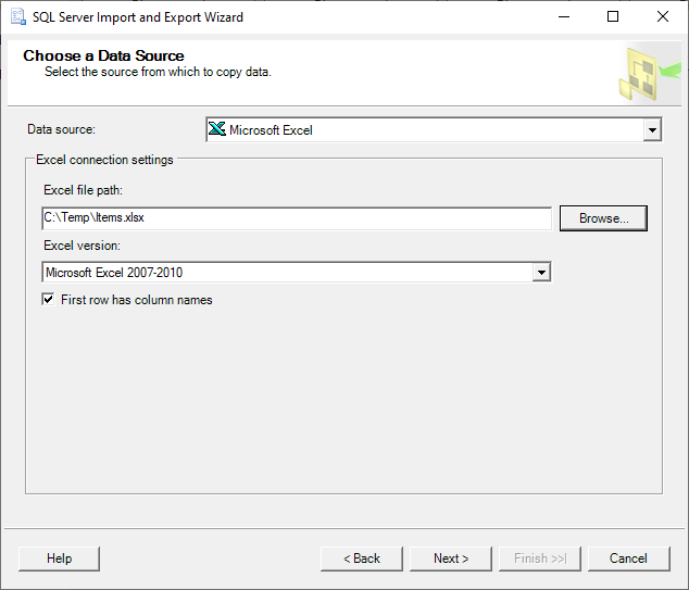 SQL Server - Excel からのデータインポートで 255 文字より多い文字数のデータをインポートする方法 3
