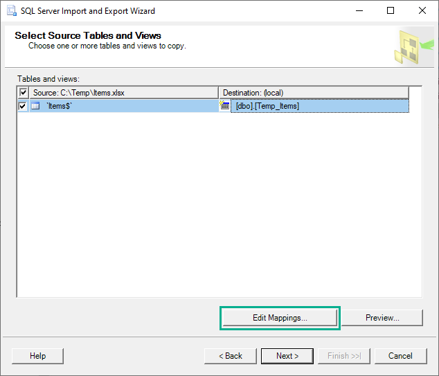 SQL Server - Excel からのデータインポートで 255 文字より多い文字数のデータをインポートする方法 6