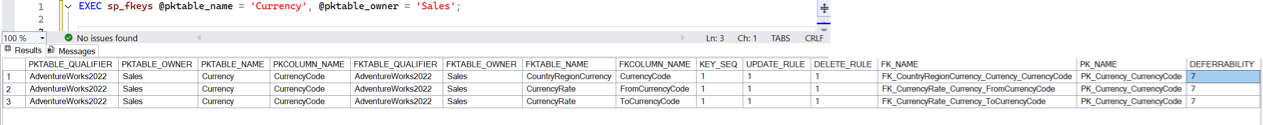 SQL Server - 外部キーと参照先の一覧を取得する方法 5