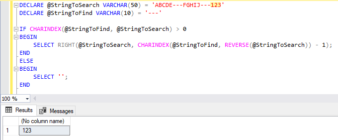 SQL Server - 最後に出現する文字列のインデックス位置 (LastIndexOf) や、その左側や右側の文字列を取り出す方法 9