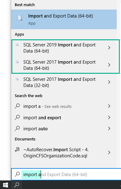 SQL Server インポートおよびエクスポート ウィザード - プロバイダエラーの解決方法 3
