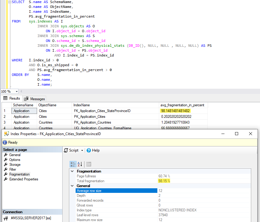 データベース内の全てのインデックス (index) を取得する 3