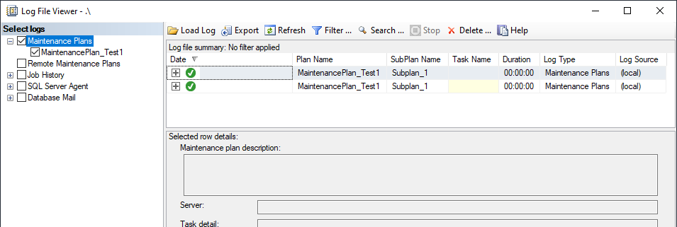 SQL Server - メンテナンスクリーンアップタスクでファイルが削除されない時の対処方法 2-1