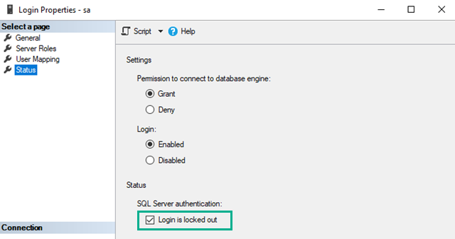 SQL Server sa アカウントのロック解除方法 SQL Server＆TSQLに関するコラム SQL Server 入門