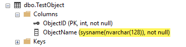 SQL Server の sysname 型とは 2