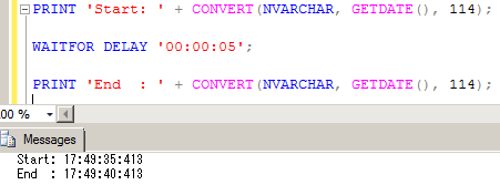 SQL でスリープ(sleep)させる 1