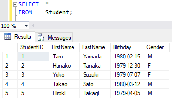 SQL Server のストアドプロシージャを作成する 6