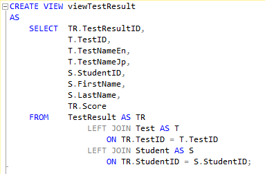 SQL Server のビューを作成する 2