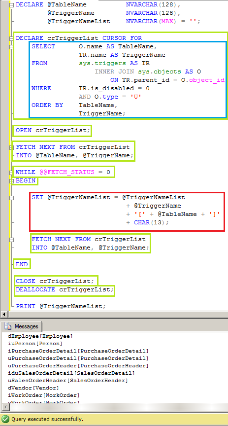 カーソルのサンプル