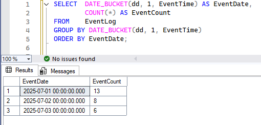 DATE_BUCKET 関数の使い方 3